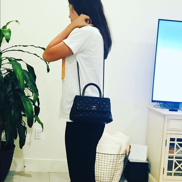 💓Sold💓Chanel Coco Black Mini Handle - Picture 8 of 12